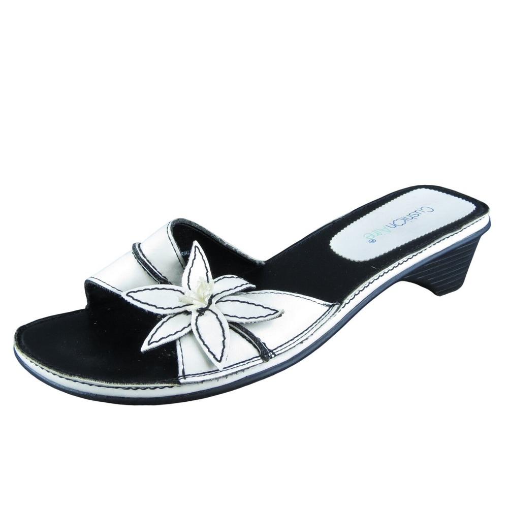 CUSHIONAIRE Women's Floral Slide White Synthetic Size 8.5M Used 2025